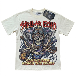 T-shirt Streetwear en Coton Épais à Épaules Tombantes, Coupe Oversize, Impression Sérigraphique Personnalisée ODM, Vente en Gros Usine - Product Image 1