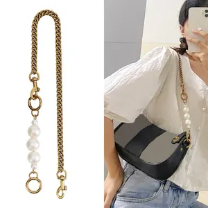 Meetee B-C114 Pearl Extension Underarm Strap Transformation Multicolor Alloy Messenger Chain