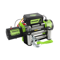 Treuil électrique robuste 14000 LBS 12V 24V, construction durable en fer, aluminium, cuivre et plastique, avec câble métallique, pour tout-terrain