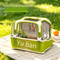 Nouveau Sac à Dos de Transport Portable en Métal pour Oiseaux, Cage de Voyage Carrée pour Perroquets, Grand Espace Respirant, Étui de Protection Élégant en Toile