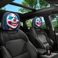 Housse d'appuie-tête de voiture avec imprimé visage de Joker, étiquette personnalisée, OEM, dropshipping, vente chaude, vente en gros directe d'usine