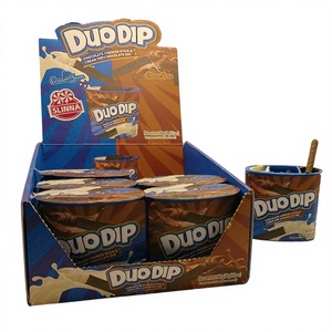 Wholesale Korean Snacks Custom Chocolate Dip Cup Biscuits Chocolate Biscuit Cup 40g <strong>Milk</strong> Chocolate Biscuit <strong>Sticks</strong> - Product Image 1
