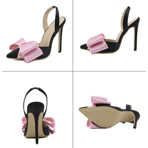 Nuevos Zapatos de Tacón Alto y Punta Fina con Lazo Grande Súper Elegantes para Mujer, Zapatos de Novia - Product Image 6