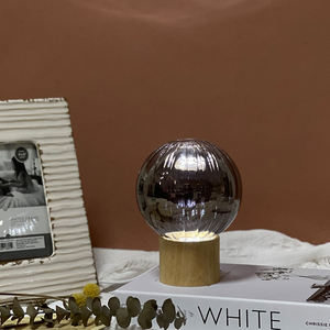 Décoration d'intérieur nordique, lampes à boules simples, lampe de table en verre, veilleuse LED pour la décoration de la maison - Product Image 2