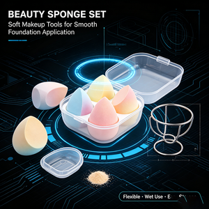 Ensemble d'éponges de maquillage pour fond de teint, correcteur et mélange de cosmétiques - Product Image 1
