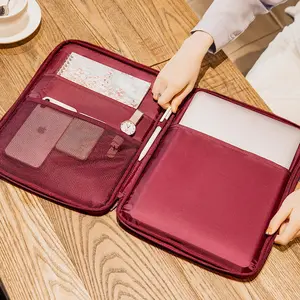 Funda ligera para ordenador portátil de 11 pulgadas para mujer, bolsa con etiqueta Personal bordada, para portátil y documentos