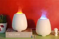 Nouveau bruit blanc machine 3D flamme humidificateur d'air Orange LED veilleuse diffuseur d'arôme atomiseur à ultrasons pour bureau à domicile