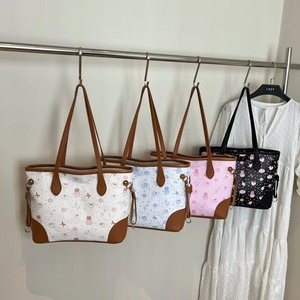 Bolso de Mano de PU de Gran Capacidad para Mujer, Primavera 2026, Nuevo Bolso de Hombro Minimalista a la Moda, Bolso Tote con Estampado Lindo para el Trabajo, Cierre de Cremallera - Product Image 1