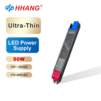 Fuente de Alimentación Conmutada LED de 50W, Delgada, para Tiras de Luces LED, IP20, Uso en Interiores, Controlador LED de Voltaje Constante