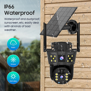 Telecamera di Sicurezza Esterna Wireless WiFi Solare Impermeabile con Doppia Lente 4MP, PTZ, Rilevamento Movimento e Audio Bidirezionale - Product Image 6