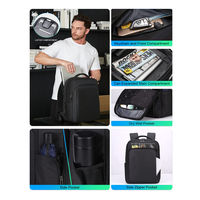 Sac à dos de voyage professionnel approuvé pour le vol, imperméable, avec compartiment pour ordinateur portable et port USB, extensible, sac à dos intelligent pour homme