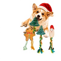 Yilin Haustier |   Natürlicher Luffa-Schwamm mit Cartoon-Weihnachtsbaum und Lebkuchenmann-Design für Katzen- und Hundezähne - Extremer Schutz & Minimalistisch