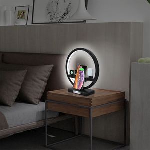 <span class=keywords><strong>Amazon</strong></span> 3 en 1 multifuncional lámpara de mesa inalámbrica rápido cargador 3-en-1 cargador inalámbrico muelle con lámpara de mesa - Product Image 4