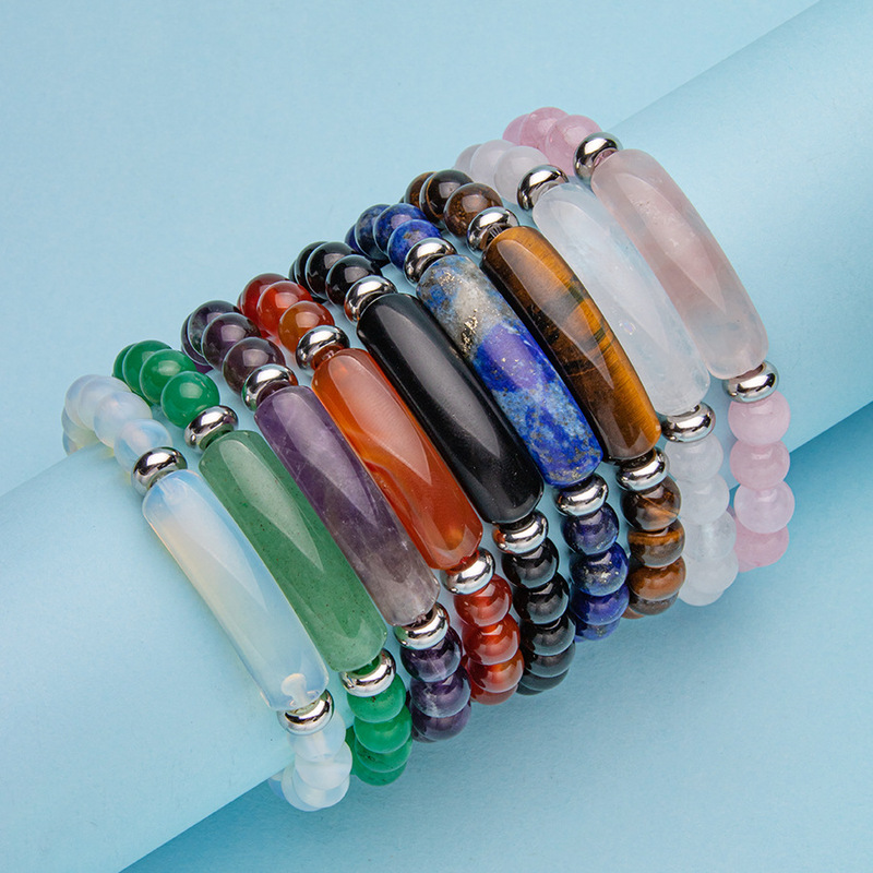 6mm Natural Stone Round Beads Bracelets