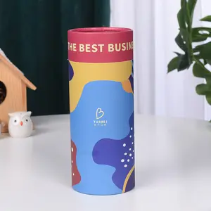 Tubo de papel Kraft personalizado para embalagem de cilindro de chá biodegradável de qualidade alimentar Tubo redondo