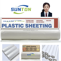 Film polyéthylène noir transparent 4mil ou 6mil, bâche en polyéthylène, feuille de plastique pour la construction