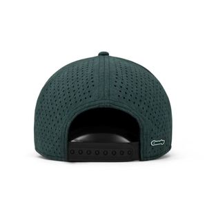 Casquette de baseball à épissage bicolore étanche à 5 panneaux trou découpé au laser avec logo en caoutchouc personnalisé casquette de baseball - Product Image 5