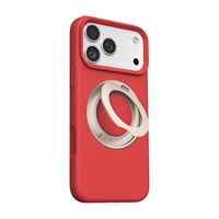 Nouvelle Coque de Téléphone de Luxe 2025 en Silicone Liquide Magnétique Rotative à 360° avec Support Intégré et Compatibilité Charge Sans Fil, Support Engrenage