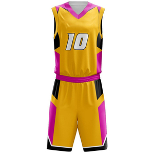 Uniforme de Baloncesto Sublimado Transpirable y Ecológico al por Mayor, Personalizado con Nombre, Número y Logotipo del Equipo para Adultos, 100% Poliéster - Product Image 2