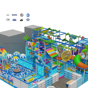 BAIHE çocuk oyun merkezi yumuşak oyun seti ekipmanları çocuk kapalı oyun alanı ekipmanları slaytlar ve top çukurları ile - Product Image 1