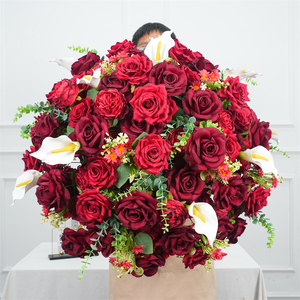 Wedding <b>Artificial</b> Flower Ball Road Lead Hall Stage Mall Backdrop Event Party silk Floral Centerpiece - Product Image 1