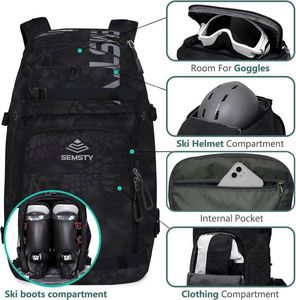 Échantillon gratuit Nouveau produit Sac de transport imperméable pour casques de ski Sac à dos pour chaussures de ski Sac de voyage pour chaussures de sport de ski - Product Image 3