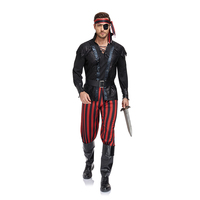 Capitaine Pirate Jack Sparrow Performance Costume Halloween Pirate Outfit Cosplay Vêtements pour Costumes de Fête