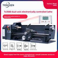 Tour à commande électronique à double axe TC3080E avec mandrin à trois mors de 125 mm