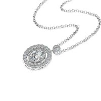 Collier pendentif en platine Pt950 avec diamant de laboratoire, bijou de luxe ovale réglable, pendentifs diamant, charme délicat