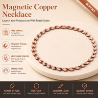 Joyería Magnética de Cobre Puro, Collar de Terapia Magnética con Diseño Floral Vintage, Fabricante de Joyería de Terapia Magnética Personalizada al por Mayor