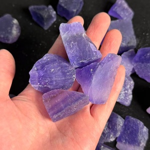 Pierre de <span class=keywords><strong>fluorite</strong></span> violette naturelle brute, grappes de cristaux violets bruts, spécimen minéral de haute qualité, Feng Shui, bijoux de guérison, décoration - Product Image 2