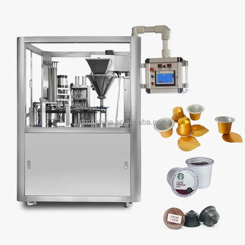 JIE NUO 포장기 고속 자동 회전 알루미늄 K-컵 커피 캡슐 충전 및 밀봉 기계