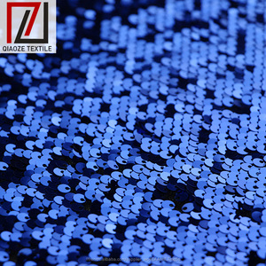 De grandes quantités de sur mesure double bleu navi bleu dentelle sequin tissu extensible - Product Image 5