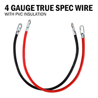 Câble isolé en PVC ultra souple résistant aux hautes températures, 2 conducteurs, 2 4 6 8 AWG, assemblage de câbles, longueur 50 cm, application électrique