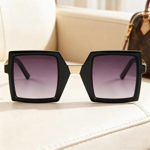 Lunettes de soleil carrées surdimensionnées unisexes, verres PC UV400, monture en plastique et métal, mode, voyage, protection solaire, lunettes pour enfants - Product Image 5