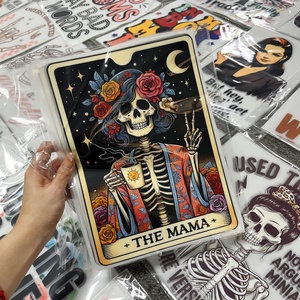 Adesivos de Transferência Térmica DTF de Vinil Personalizados para Páscoa, de Alta Elasticidade, com Caveira e Strass, para Camisetas - Atacado - Product Image 4