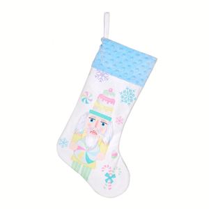 Wholesale Velvet <b>Nutcrackers</b> Soldier Stocking Present for Christmas Hanging Candy Stockings Pouch Bag Ornaments - Product Image 2