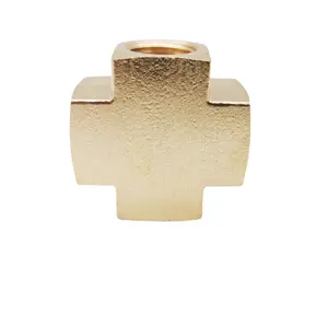 Hoge Kwaliteit Gesmede Bronzen Koperen Messing Pijpfitting Connector 4 Vierweg Vierkant Kruis