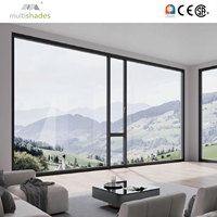 Système de fenêtres à battants en aluminium triple vitrage Low-E insonorisé, à cadre ultra-fin, minimaliste, multi-tons, NFRC, pour villa