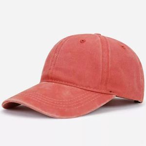 Vente en gros en stock chapeaux de papa 100% coton non structurés de couleur unie casquettes de baseball 6 panneaux en détresse lavé avec logo personnalisé - Product Image 5