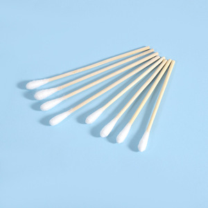 Hisopos Médicos Huayue, Esterilizados, con Palito de Madera, de Una Sola Punta, para Limpieza de Oídos, Desechables, Paquete de 20 Unidades - Product Image 2