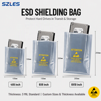 Sac Ziplock ESD Antistatique de Taille Personnalisée avec 3 Blindages Latéraux pour Emballage et Emballage avec Protection ESD