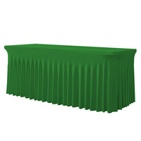 Nappe sur mesure 4ft 5ft 6ft 8ft en tissu élastique à volants jaune pour hôtel, extérieur, maison, fête