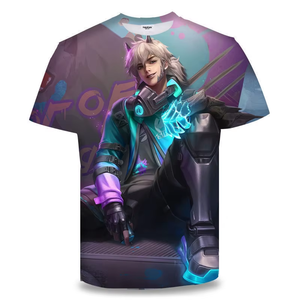 Logo personnalisé Nylon 100% Polyester Sublimation 3D ou T-shirt <span class=keywords><strong>anime</strong></span> manches courtes imprimé numériquement pour garçons et filles - Product Image 5