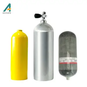 ALSAFE Customize 11L 12L 15L 18L 20L Scuba Cylinder Diving Air Tank Oem Oxygene Aluminum Diving Cylinder
