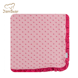 Manta con volantes <span class=keywords><strong>de</strong></span> bambú, manta envolvente para bebé, <span class=keywords><strong>Jersey</strong></span> orgánico, manta <span class=keywords><strong>de</strong></span> <span class=keywords><strong>canastilla</strong></span> para bebé, envoltura sostenible para bebé - Product Image 6