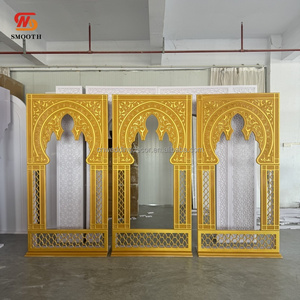 Mịn Ma-rốc phong cách trắng hoa cong Acrylic <span class=keywords><strong>Backdrop</strong></span> đứng tổ chức sự kiện vòm cổng Ấn Độ đám cưới <span class=keywords><strong>Backdrop</strong></span> đứng - Product Image 6