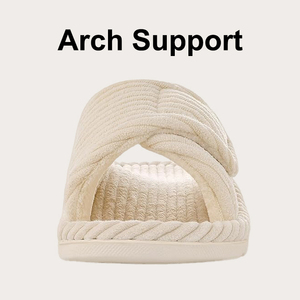 Da <span class=keywords><strong>donna</strong></span> con supporto per arco ortotico Fuzzy regolabile Open Toe House ortopedico peloso pantofole da <span class=keywords><strong>donna</strong></span> - Product Image 5