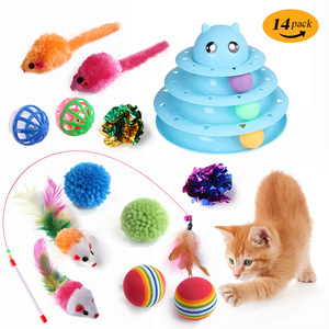 Eco-Friendly Various <b>Interactive</b> Movement <b>Cat</b> <b>Toys</b> 21 Pcs/Pack Soft Pet Faux Fur Stuffed Tunnel Catnip Pickle Made Rubber Nylon - Product Image 3