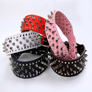 Spiked <strong>Dog</strong> Collar for Medium Large <strong>Dogs</strong> Cool Rivet PU Leather Pet Collar with Zinc Alloy Buckle Durable <strong>Dog</strong> Neck for Outdoor - Product Image 6